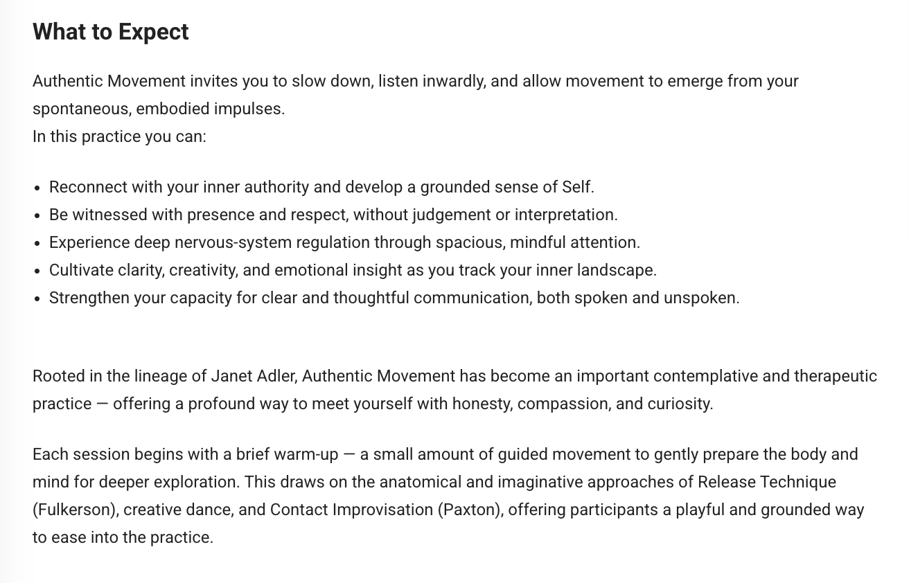 3 Authentic Movement